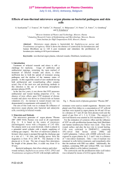 Effects of non-thermal microwave argon plasma on bacterial pathogens and skin cells