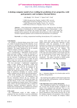 A desktop computer model of arc welding for prediction of arc properties, weld pool geometry and workpiece thermal history