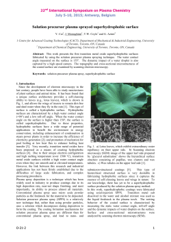 Solution precursor plasma sprayed superhydrophobic surface