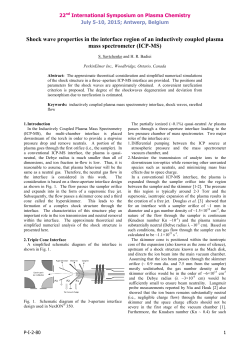 Shock wave properties in the interface region of an inductively coupled plasma mass spectrometer (ICP-MS)
