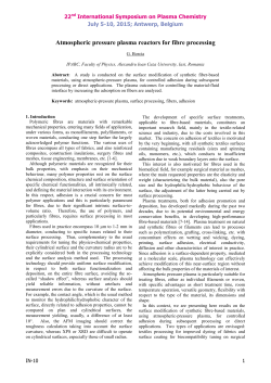Atmospheric pressure plasma reactors for fibers processing