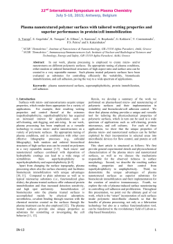Plasma nanotextured polymer surfaces with tailored wetting properties and superior performance in protein/cell immobilization