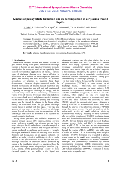 Kinetics of peroxynitrite formation and its decomposition in air plasma treated liquids