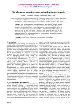 Microdischarges: a chemical process and particle density diagnostics