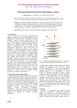 Hydrogen plasmas interaction with graphene surfaces