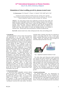 Stimulation of wheat seedling growth by plasma-treated water