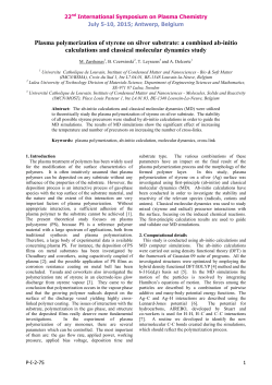 Plasma polymerization of styrene on silver substrate: a combined ab-initio calculations and classical molecular dynamics study