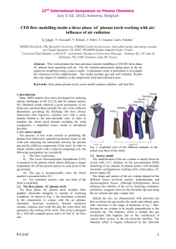 CFD flow modelling inside a three phase AC plasma torch working with air: influence of air radiation