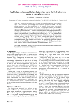 Equilibrium and non-equilibrium features in a warm He+H2O microwave plasma at atmospheric pressure