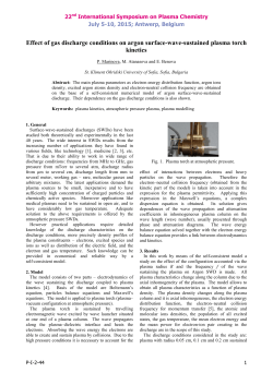Effect of gas discharge conditions on argon surface-wave-sustained plasma torch kinetics