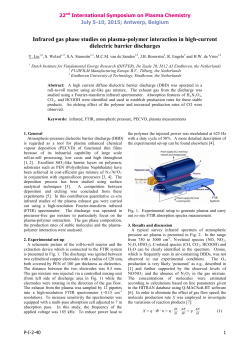 Infrared gas phase studies on plasma-polymer interaction in high-current dielectric barrier discharges