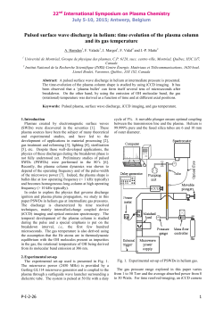 Pulsed surface wave discharge in helium: time evolution of the plasma column and its gas temperature
