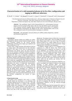 Characterization of a cold nanopulsed plasma jet in free-flow configuration and imping on different substrates
