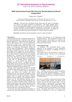 Bulk nanostructured materials from non-thermal plasma produced nanopowders