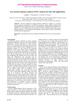 Synthesis of Pt/C catalysts for fuel cells applications by low pressure plasma