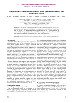 Antiproliferative effects on multi-cellular tumor spheroids induced by Low-temperature plasma