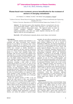 Plasma-based water treatment: process intensification for the treatment of mixtures of emerging contaminants
