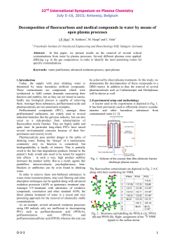 Decomposition of fluorocarbons and medical compounds in water by means of open plasma processes