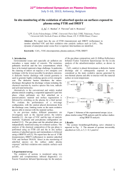 In situ monitoring of the oxidation adsorbed species on surfaces exposed to plasma using FTIR and DRIFT