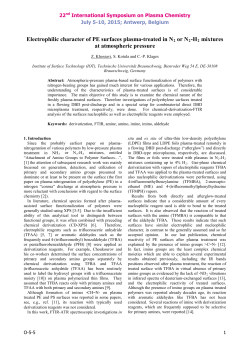 Electrophilic character of PE surfaces plasma-treated in N2 or N2-H2 mixtures