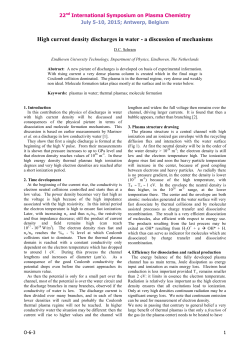 High current density discharges in water. A discussion of mechanisms
