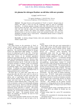 Air plasma for nitrogen fixation: an old idea with new promise