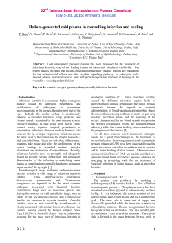 Helium-generated cold plasma in controlling infection and healing