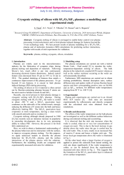 Cryogenic etching of silicon with SF6/O2/SiF4 plasmas: a modeling and experimental study