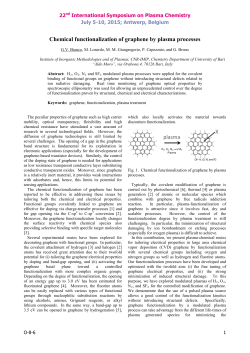 Chemical functionalization of graphene by plasma processes