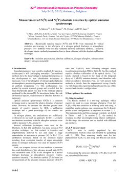Measurement of N(4S) and N(2P) absolute densities by optical emission spectroscopy