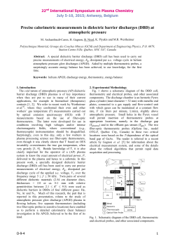 Precise calorimetric measurements in dielectric barrier discharges (DBD) at atmospheric pressure