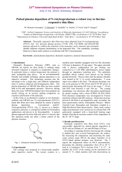 Pulsed plasma deposition of N-vinylcaprolactam a robust way to thermo-responsive thin films