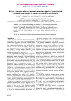 Plasma catalytic synthesis of ammonia using functionalized-nanodiamond coatings in an atmospheric-pressure non-equilibrium discharge
