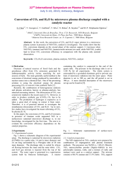 Conversion of CO2 and H2O by microwave plasma discharge coupled with a catalytic reactor