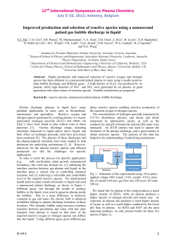 Improved production and selection of reactive species using a nanosecond pulsed gas bubble discharge in liquid