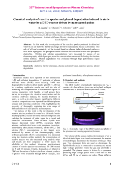 Chemical analysis of reactive species and phenol degradation induced in static water by a DBD reactor driven by nanosecond pulses