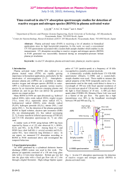 Time-resolved in situ UV absorption spectroscopic studies for detection of reactive oxygen and nitrogen species (RONS) in plasma activated water