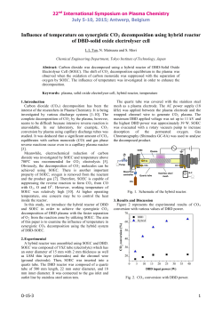 Influence of temperature on synergistic CO2 decomposition using hybrid reactor of DBD-solid oxide electrolyser cell
