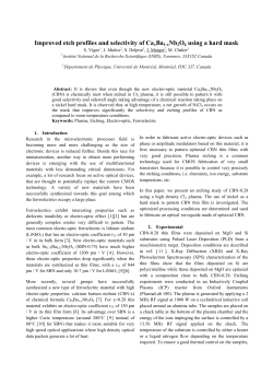 Improved etch profiles and selectivity of CaxBa1-xNb2O6 using a hard mask