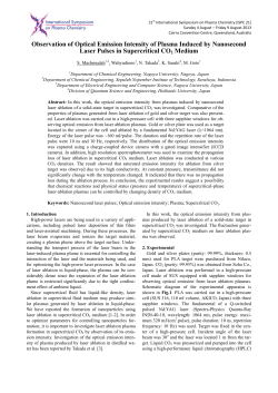 Observation of Optical Emission Intensity of Plasma Induced by Nanosecond Laser Pulses in Supercritical CO2 Medium