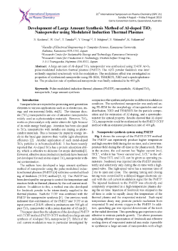 Development of Large Amount Synthesis Method of Al-doped TiO2 Nanopowder using Modulated Induction Thermal Plasmas