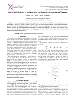 Multi-Fluid Modeling of an Electrothermal Radio-Frequency plasma Thruster