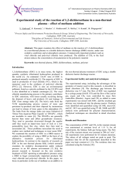 An experimental study of methane addition to the reaction of 1,2-dichloroethane in a non-thermal plasma