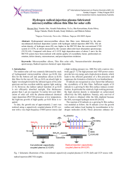 Hydrogen radical-injection plasma fabricated microcrystalline silicon thin film for solar cells