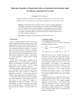 Molecular Dynamics of Sputtering Yield as a Function of Ion Incident Angle in Chlorine-Adsorbed GaN Crystal