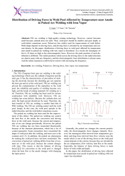 Distribution of Driving Force in weld pool Affected by Temperature near Anode in Pulsed Arc Welding with Iron Vapor