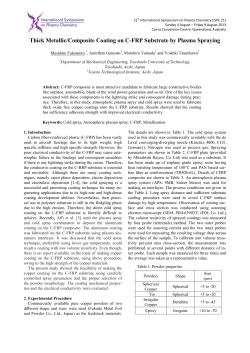 Thick Metallic/Composite Coating on C-FRP Substrate by Plasma Spraying