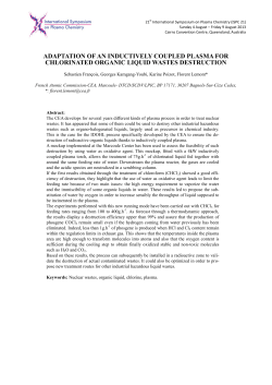 Adaptation of an inductively coupled plasma for chlorinated organic wastes destruction