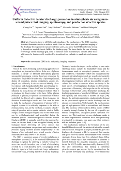 Uniform dielectric barrier discharge generation in atmospheric air using nanosecond pulses: fast imaging, spectroscopy, and production of active species
