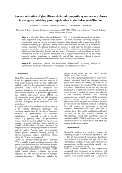 Surface activation of glass fiber-reinforced composite by microwave plasma in nitrogen-containing gases. Application to electroless metallization.